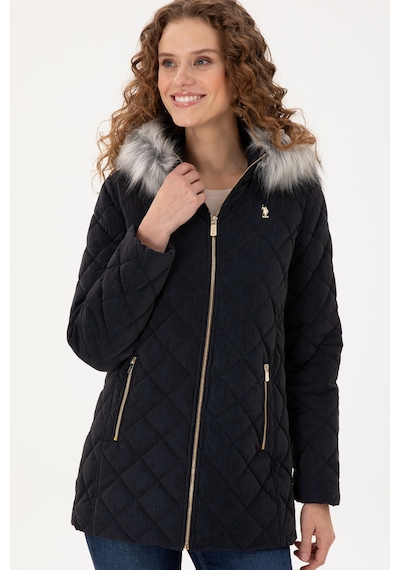 U.S. Polo Assn. Kadın Lacivert Deri Mont 50297230-200