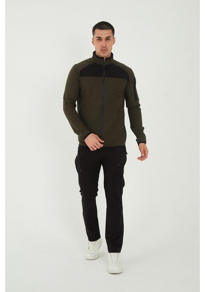 Camp Scoutland Camp260 Outdoor Tactical Su İticili Erkek Fermuarlı Taktik Sweatshirt Haki