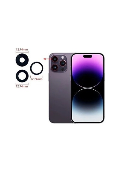 İphone Uyumlu 14 Pro Max Kamera Camı Lensi 3lü Set Kamera Koruyucu Degildir