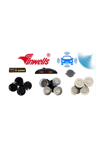 İnwells Inw026022 Park Sensörü E44 Model Türkçe Konuşma Uyarılı, Led Ekranlı Ve 4 Gözlü Beyaz Renkli Park Sensörü Seti