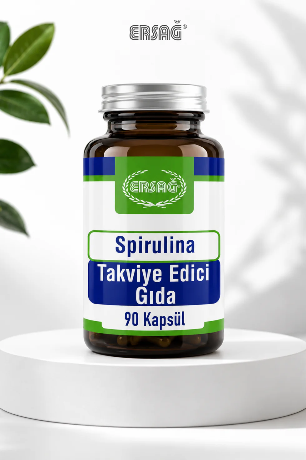 Ersağ Spirulina Ekstraktı Takviye Edici Gıda 90 Kapsül