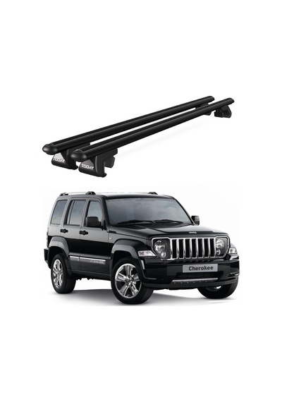 Venüs Jeep Cherokee Kk 2008-2014 Uyumlu Siyah Ara Atkı Port Bagaj Tavan Barı