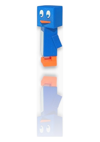 Super Bear Adventure, Baaren-şika, Penguen, Tilki, Tavşan, Timsah, Arı Loy3d 9 Cm Mavi