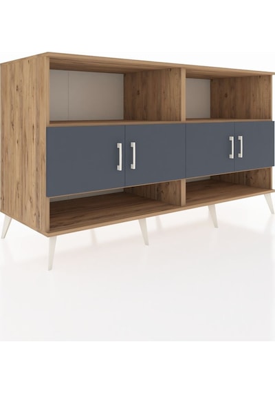 Kronos Konsol 4 Raflı 4 Kapaklı 176x59x99 Çam-antrasit/çam Çam-antrasit/çam Kronos Konsol 4 Raflı 4 Kapaklı 176x59x99 Çam-antrasit/çam Çam-antrasit/çam