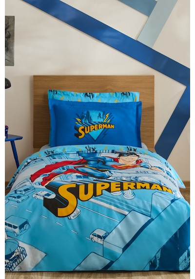 Karaca Home Superman Stronger Tek Kişilik Nevresim Takımı Mavi
