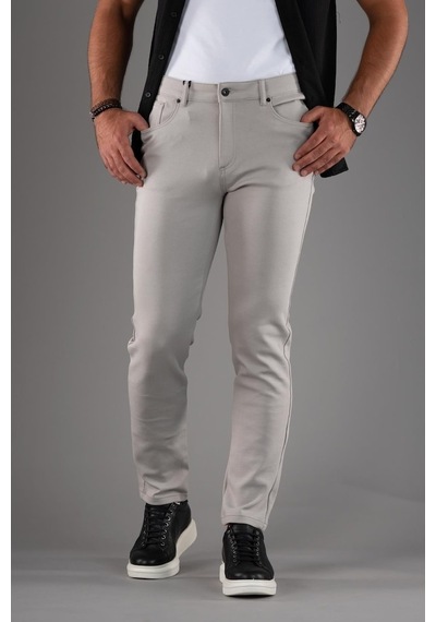 Slimfit 5 Cep Dar Paça Astarsız Mevsimlik Kumaş Pamuklu Erkek Spo