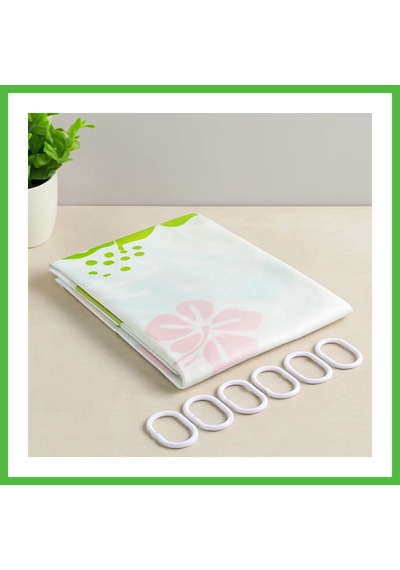 Vaveni Pvc Banyo Duş Perdesi 90x180 Cm - 2'li, 12 Halka Arz Çok Renkli