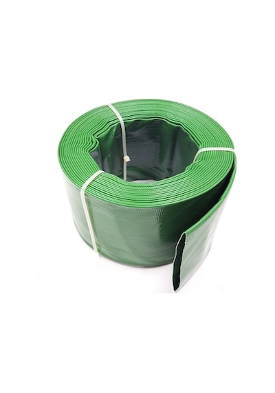 Yassı Su Hortumu - Tekstil Örgüye Pvc Plastik Kaplanmış - 4" - Layflat Hortum - 50 Mt - Geçme Çapı 100 M