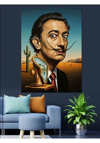 Ahşap Tablo Salvador Dali Ünlü Ressam Çocuk Odası Tabloları