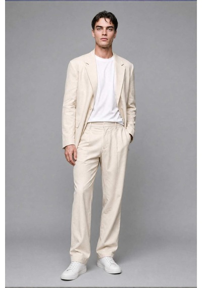 Defacto Oversıze Tencel Ecru Blazer Ceket H7042ax26smer91 Ekru-er91