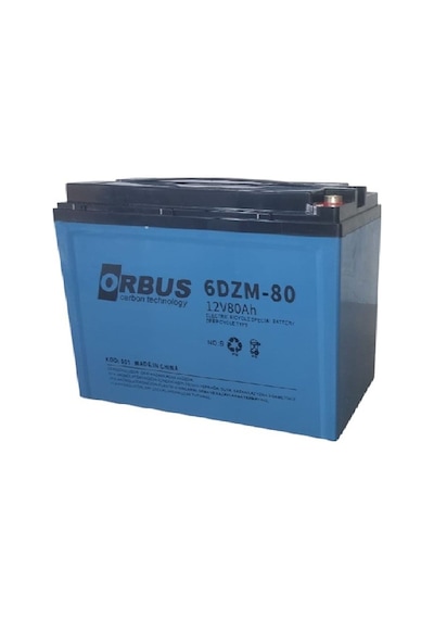 Orbus 12v 80 Amper Jel Elektrikli Bisiklet E-bike Aküsü Ebatlar : 223x121x174 2025 Üretim