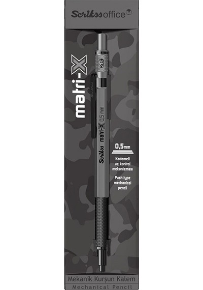 Scrikss Matri X Mekanik Kurşun Kalem 0 5Mm Gri Bt