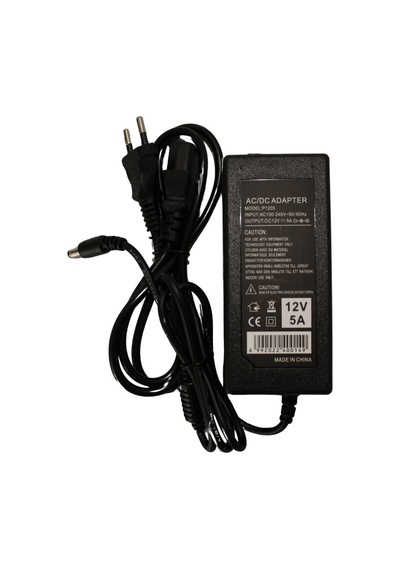 HazarLed 12V 5A IP20 Plastik Kasa İç Mekan Masa Tipi Laptop Tipi Adaptör