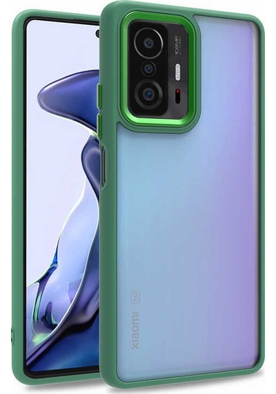 Xiaomi Mi 11T 5G Kılıf Zore Flora Buton,Kenar Çevresi Renkli Kılıf