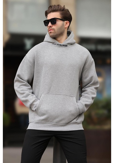 Grimelanj Kapüşonlu Nakış Detaylı Sweatshirt 7099 Grimelanj