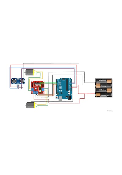 Emes Robotik Arduino Engelden Kaçan 2Wd Robot Araba Kiti