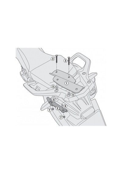 Sr1144 Honda Crf1000 Africa Twin 16-17 Arka Çanta Taşıyıcı
