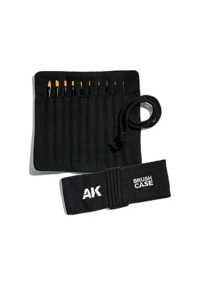 Ak B110 Sentetik Fırça Seti, Kumaş Çantalı, 10 Afet