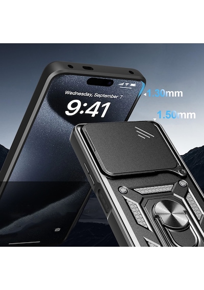 Nourthkiingdom Realme Note 60 Kılıf Magnetik Standlı Kamera Korumalı Nrtk Sürgülü Vega Kapak - Mavi Mavi