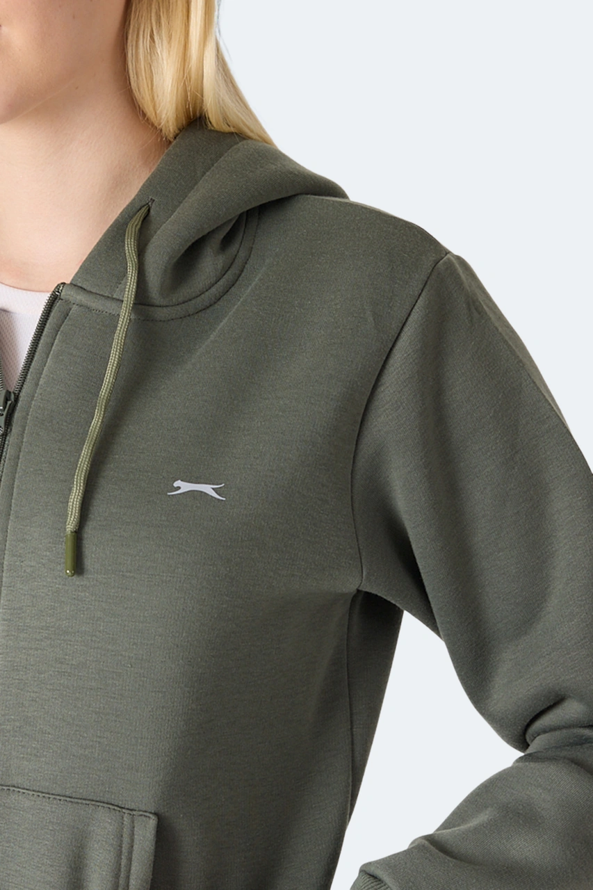 Slazenger Mılıo I Kadın Haki Sweatshirt Haki