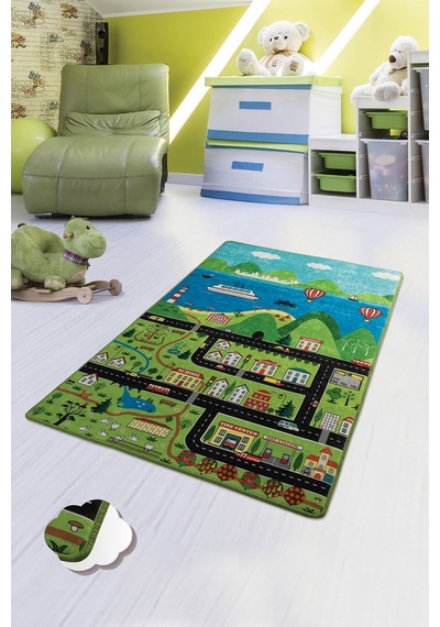 Happy Cıty 100X160 Çocuk Ve Bebek Halısı Çok Renkli