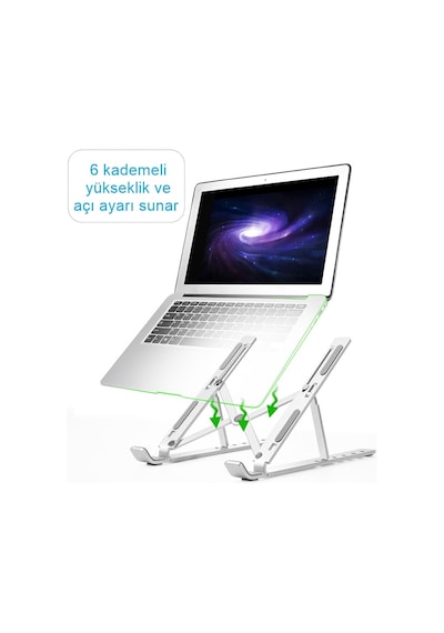 Reidan Laptop Standı Alüminyum Manyetik Katlanabilir Ayarlı