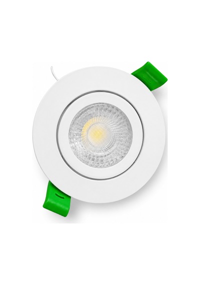 Gu10 Led Spot Armatür Seti Beyaz Kasa Dahil 4000k Doğal Beyaz Yuvarlak Spot Lamba Tak Çalıştır 6,5cm Uyumlu