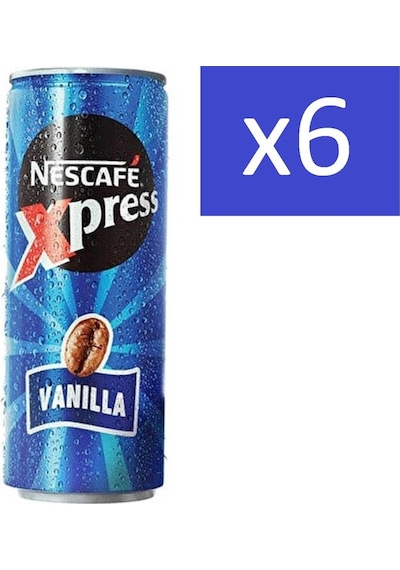 Nescafe xpress Vanilla / Vanilya Original Soğuk Kahve 250 ML x 6 Adet