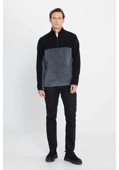 AC&Co / Altınyıldız Classics Erkek Siyah-Antrasit Standart Fit Günlük Rahat Çift Renkli Polar Spor Sweatshirt 4A5221100015SSAS AC&Co / Altınyıldız Classics Erkek Siyah-Antrasit Standart Fit Günlük Rahat Çift Renkli Polar Spor Sweatshirt 4A5221100015SSAS