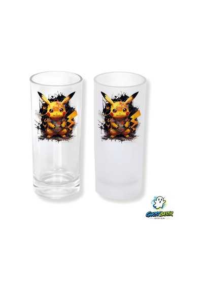 Pikachu Buzlu / Buzsuz Seçenekli Rakı Bardağı 1 Adet Şık Sunum Bardağı 0233