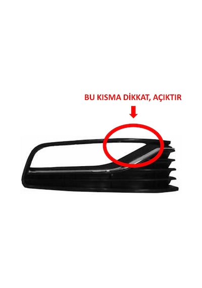 VW Polo 2015-2018 Sağ Sis Farı Izgarası Çerçevesi Krom 6C0854662C