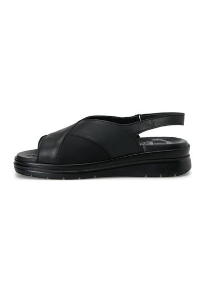 Polaris 105915.z Siyah Kadın Düz Sandalet 000000000102719447
