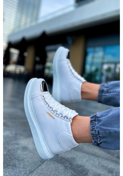 Saklımoda Ch267 Cbt Roma Mirror Erkek Bot Beyaz Çok Renkli