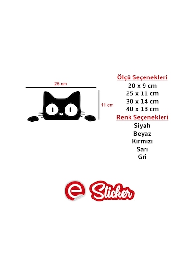 Kedi Bagajdan Bakan Kedi Sticker Araba Oto Araba Sticker