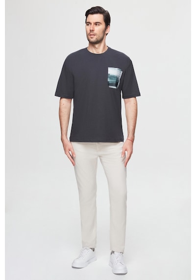 Twn Oversize Antrasit Baskılı %100 Pamuk T-shirt 2ec14ort05210 Antrasit