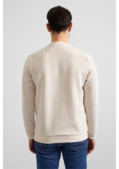 Süvari Bej Regular Düz Bisiklet Yaka Sweatshirt Sw2013700035-bj3 Bej