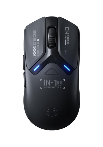 In10p Kablosuz Oyun Faresi, Üç Modlu 2.4g/usb-c Kablolu/bluetooth Pc Oyun Faresi, 60g Süper Işık, 26k Dpı, Paw3395 Optik Sensör, 8 Khz Yoklama Hızı, Tamamen Programlanabilir, Siyah