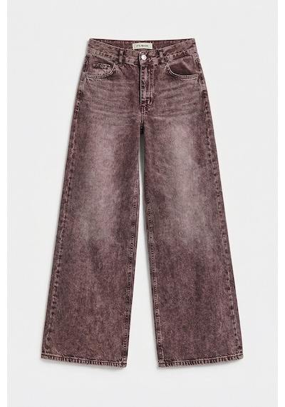 Itsbasic Kadın Koyu Kot Rengi Hera 4s6-157 Palazzo Fit Orta Bel Denim Jean