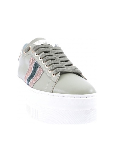 Dgn Es865-23y Kadin Kalin Silver Taşli Sneakers Ayakkabi ES865-2007-R1236 Mint Yeşili