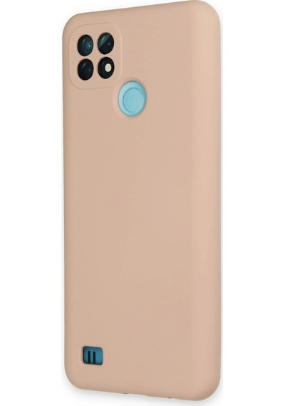 Lvsqvr Newface Realme C21 Kılıf Nano İçi Kadife Silikon - Pudra