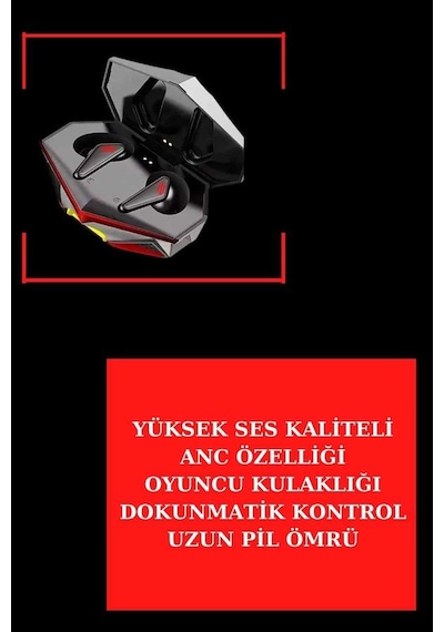 Yeni Nesil Pembe Dokunmatik Ekran Akıllı Saat Ve Oyuncu Kulaklığı Kablosuz Bluetooth Kulaklık