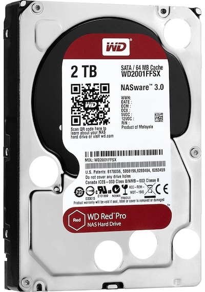 WD Red Pro WD2001FFSX 3.5" 2 TB 7200 RPM SATA 3 HDD