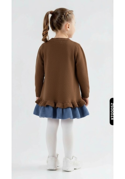 Xo Kids Kız Çocuk Elbise 3-12 Ay 8312 Kahverengi