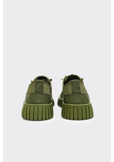 Derinet Lastik Bağcıklı Kadın Sneaker Haki Haki