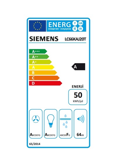 Siemens LC66KAJ20T Duvar Tipi 60 CM Davlumbaz