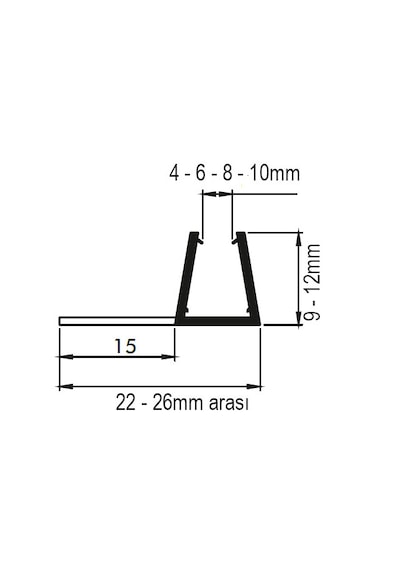 Ayrıntıshop Duşakabin - Cam Kabin Kapı Mıknatıslı Conta Set Takımı 4-6mm Şeffaf