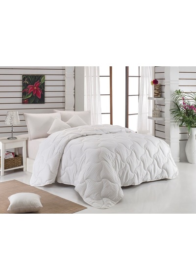 Komfort Home Çift Kişilik Çizgili Pamuk Saten Yorgan 195x215 Cm Çok Renkli