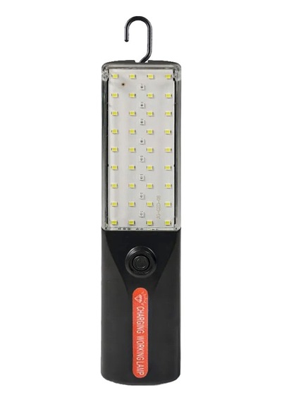 44 Led Asılabilir El Feneri Solar Şarjlı Polis Çakarlı Siyah