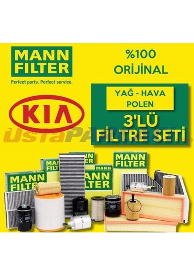 Kia Rio 1.4 Crdı Mann-Filter Filtre Bakım Seti 2011-2017 (495302840)