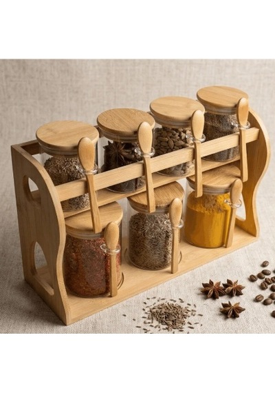 Ds Casa 7'li Standlı Cam Baharat Set Diğer